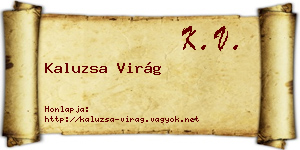Kaluzsa Virág névjegykártya