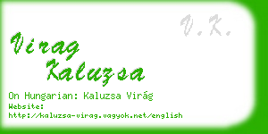 virag kaluzsa business card